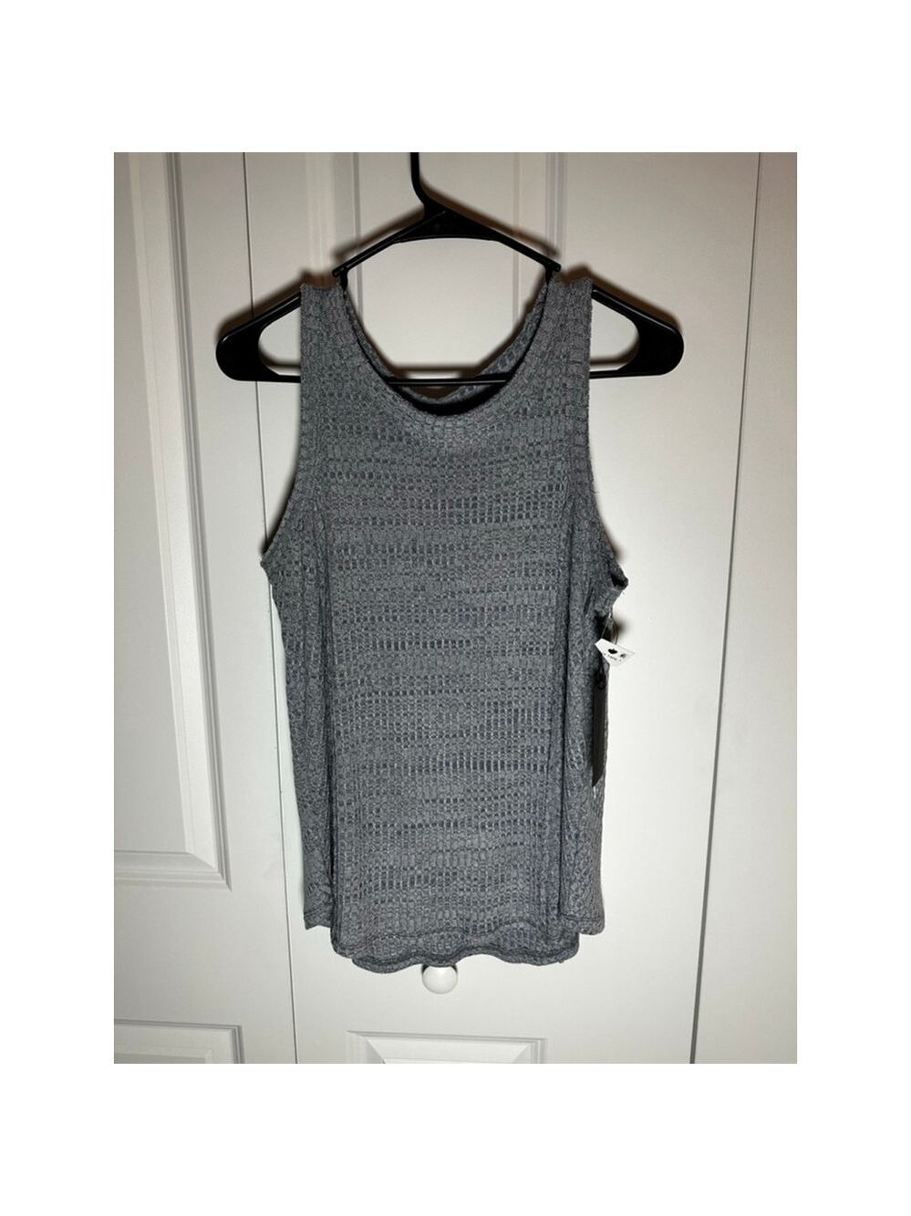 BLACK TAPE Gray Ribbed Tank Top S NEW WITH TAGS